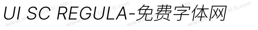 UI SC REGULA字体转换